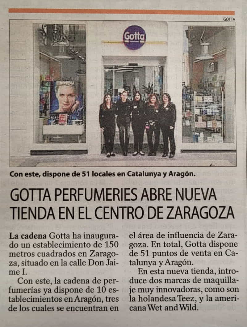 Perfumerias Gotta abre en Zaragoza Diari Segre